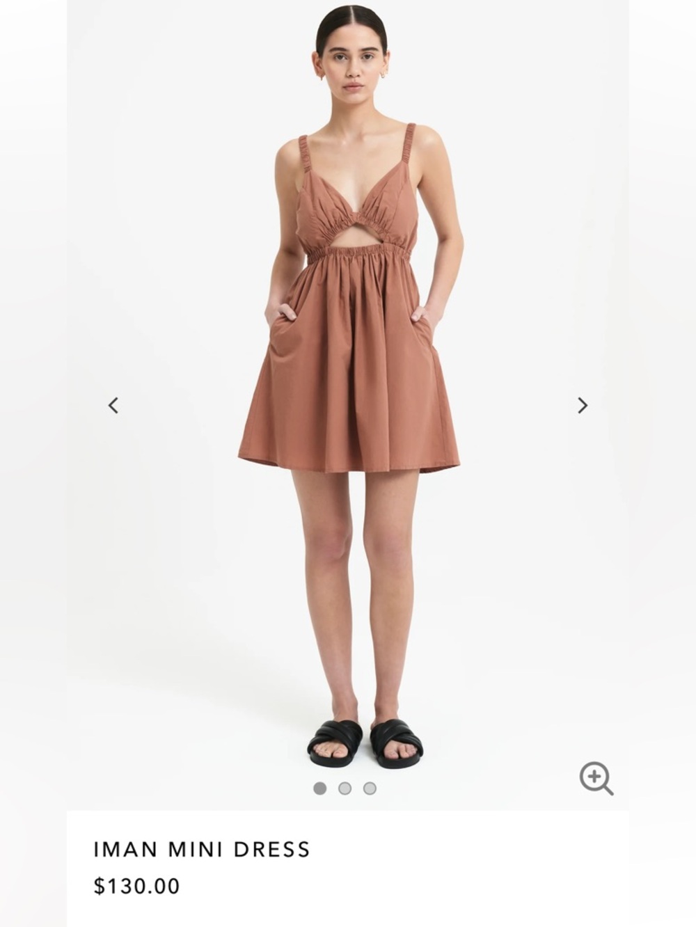 IMAN Mini Dress in Terracotta Cutout